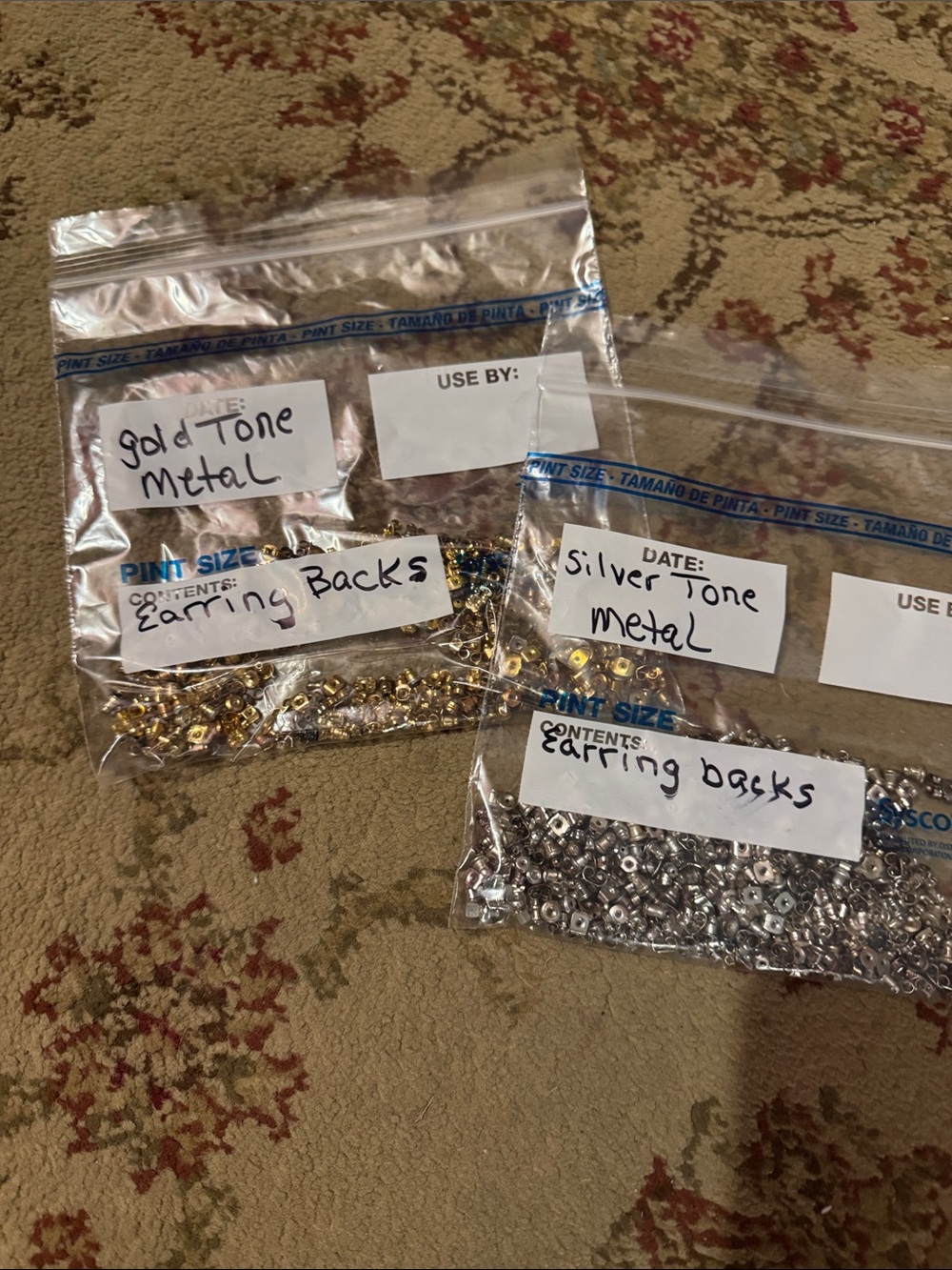 Gold and Silver Tone Earring Backs - Pack